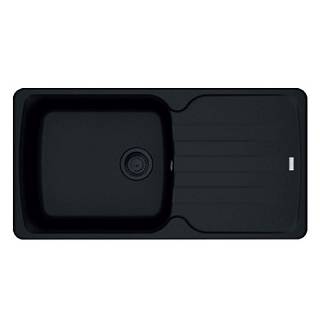 Zlewozmywak wbudowywany Fragranit+ Antea AZG 611-97 XL Czarny mat / Czarny odpływ Franke 114.0693.550
