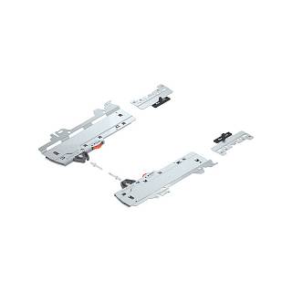 Zestaw TIP-ON BLUMOTION do MERIVOBOX,  Typ L1,  dł. NL=350-650 mm,  waga=10-20 kg,  prawy+lewy,  R7035 jasnoszara*P/U: 1/28 (T60H4340) BLUM