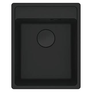 Zlewozmywak wbudowywany Fragranit+ Maris MRG 610-37 Czarny mat / Czarny odpływ Franke 114.0693.517
