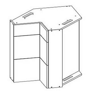 Korpus SPACE CORNER tylko elementy drewniane (MDF) dł. 1050 mm sz. 1050 mm wys. 720 mm+*P/U: 1 (MD3B0007.22SPACE-CORNER) BLUM