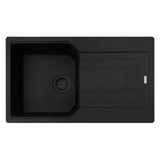 Zlewozmywak wbudowywany Fragranit+ Urban UBG 611-86 Czarny mat / Czarny odpływ Franke 114.0697.750