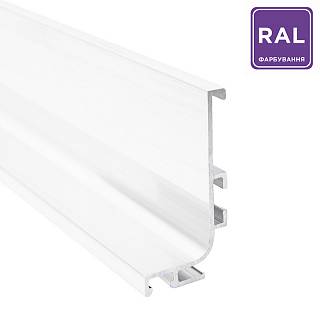 Profil GOLA poziomy z rowkiem na LED Ferro Fiori,  L=4100 mm,  type L,  Ral