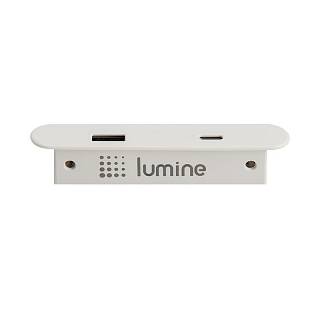 Gniazdo USB owalne Lumine PULSE,  2xUSB A+C (15W),  biały