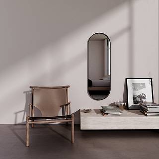 Lustro Ross w metalowej czarnej ramie model 1 600x1800 mm
