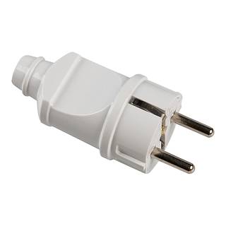 Wtyczka prosta,  250W,  16A,  biała