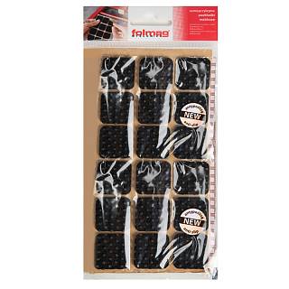 Samoprzylepne podkładki filcowe antypoślizgowe Folmag 25x25 czarny (18 szt)