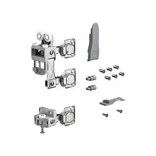 WingLine L,  zestaw elementów jezdnych z samozamykaniem,  25 kg,  szary,  prawy,  (9278486) Hettich