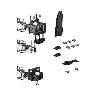 WingLine L,  zestaw elementów jezdnych z samozamykaniem,  25 kg,  czarny,  lewy,  (9278489) Hettich