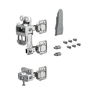 WingLine L,  zestaw jezdny bez samozamykacza,  25 kg,  szary,  prawy (9278580) Hettich