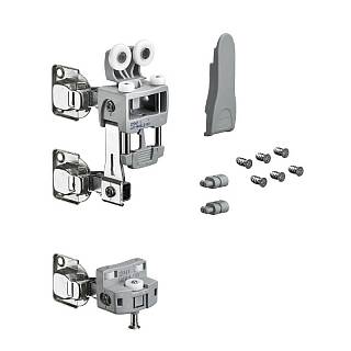 WingLine L,  zestaw jezdny bez samozamykacza,  25 kg,  szary,  lewy (9278571) Hettich