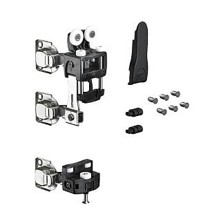 WingLine L,  zestaw jezdny bez samozamykacza,  25 kg,  czarny,  lewy (9278604) Hettich