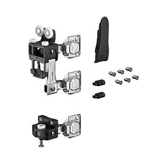 WingLine L,  zestaw jezdny bez samozamykacza,  25 kg,  czarny,  prawy (9278606) Hettich