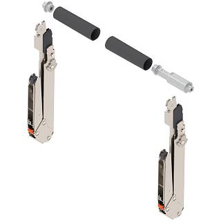 AVENTOS HL top do frontów nad korpusem,  podnośnik (zestaw),  wys. korpusu=340-390 mm,  symetryczny+niklowany*P/U: 1 (22L3500) BLUM