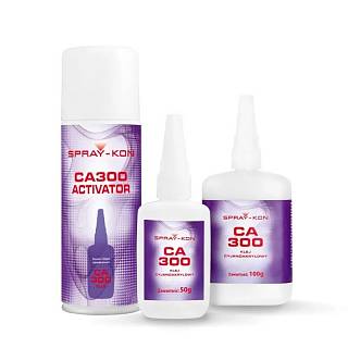 Klej cyjanoakrylowy SPRAY-KON CA300,  zestaw (aktywator 300ml+klej 50ml)