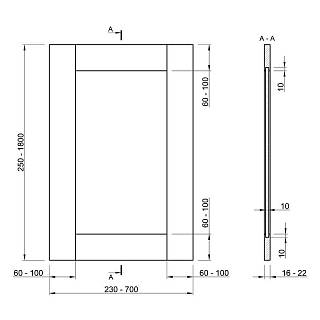 Drewniany Front skladany z wypełnieniem 90° 16-22 mm,  Buk bez powłoki