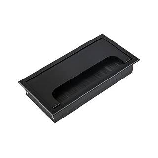 Kanał kablowy na przewody ze szczotką 80х160mm,  metalowy,  czarny