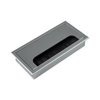 Przepust kablowy ze szczotką 80х160mm,  metal,  aluminium