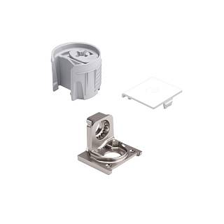 Kpl. złącza do półek PK2 PRO do płyt od 8 mm,  plastik.element mocujący,  nikiel/biały,  IF