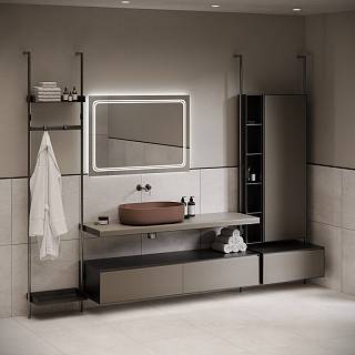 Lustro Malawi model 1 z oświetleniem białym światłem 800x500 mm