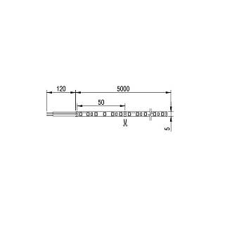 Taśma LED-2835 SMD SLIM,  5mm,  120 LEDs/m,  10W,  24V,  IP20,  światło neutralne