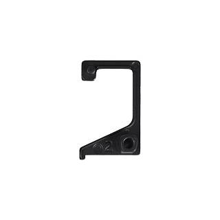 Zaślepka pod kątem 90° otwarta do uchwytu Marella M 16029.2 czarny metalik,  18 mm