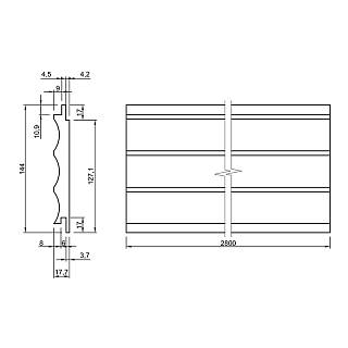 Panel ścienny AGT LB-2050 3027 Las Zielony Supramat 2800х144х18mm