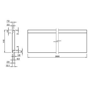 Panel ścienny AGT LB-2250 3001 Jasnoszary Supermat 2800х1220х18mm (opak.10 szt)