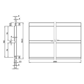Panel ścienny AGT LB-3786 3022 Royal Grey Supramat 2800х195х12mm