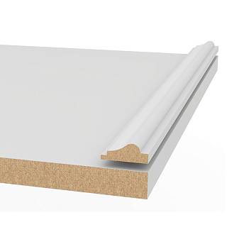 Profil dekoracyjny MDF AGT MP-1100 3001 Jasnoszary super mat 2800х30х12mm (opak.20 szt)