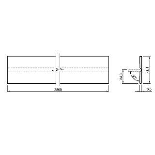 Profil MDF 2002 3015 Makaron zielony supramat 2800х48х3mm