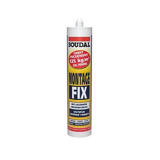 Klej montażowy Montage Fix,  dyspersja akrylowa,  biały,  Soudal,  280 ml