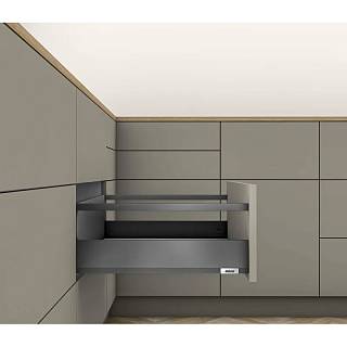 Komplet Szuflad Merivobox,  wysokość E (209 mm),  NL=300 мм 10-20kg (typ S1),  reling,  antracyt
