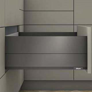 Komplet Szuflad Merivobox,  wysokość E (209 mm),  NL=550 мм 0-20kg (typ L1),  boxcap(metalowa),  antracyt