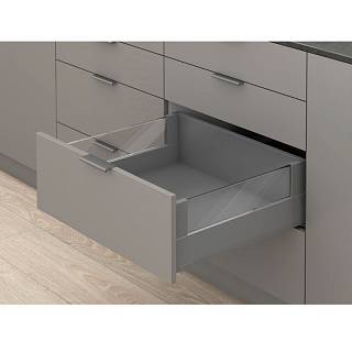 Komplet Szuflad Merivobox,  wysokość E (209 mm),  NL=600 мм 15-40kg(typ L3), boxcover(szklana),  antracyt
