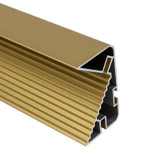 Profil GOLA poziomy LED Ferro Fiori,  L = 4100 mm,  typ L/C,  złoto anodowane