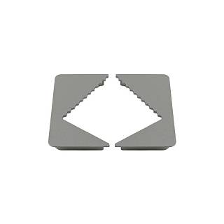Zestaw zaślepek otwartych Ferro Fiori do profili GOLA z LED typu L/C,  aluminium