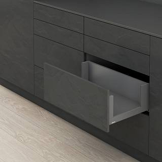Komplet Szuflad Legrabox,  wysokość C (177 mm),  NL=600 мм,  0-20kg (typ L1),  boxcover(nadstawka szklana),  antracyt