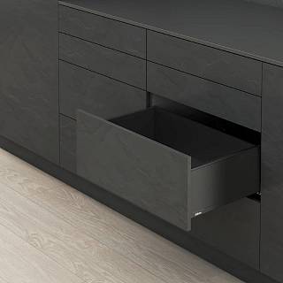 Komplet Szuflad Legrabox,  wysokość C (177 mm),  NL=600 мм,  35-70kg (typ L5),  czarny