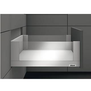 Komplet Szuflad Legrabox,  wysokość C (177 mm),  NL=600 мм,  35-70kg (typ L5),  boxcover(nadstawka szklana),  stalowy