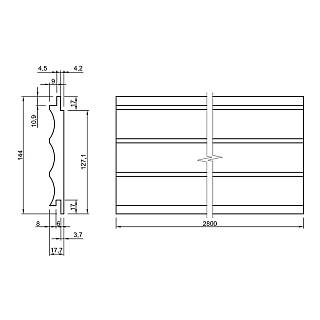 Panel ścienny AGT LB-2050 3016 Daisy Różowy Supramat  2800х144х18mm (opak.4szt)