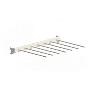 Uniwersalna półka z haczykami 606×406 mm biała (7 haczyków)