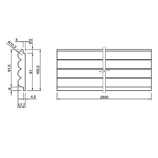 Panel ścienny AGT LB-2200 730 Kremowy Jedwab Soft Touch 2800х101х18mm (op. 6szt.)
