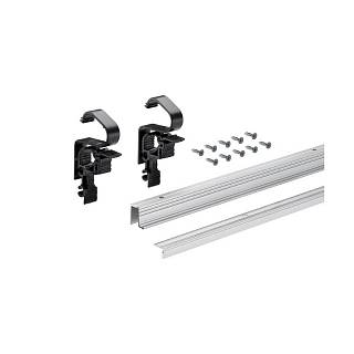 Zestaw profili WingLine L (ruchomy  + prowadzący + szablony) srebrny,  2400 mm (9239310) Hettich