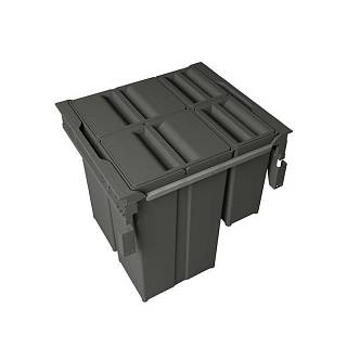 Kosz na śmieci CONCEPT 600/ wys. 496/ 2x8+2x29/ z prowadnicami Merivobox/ antracyt