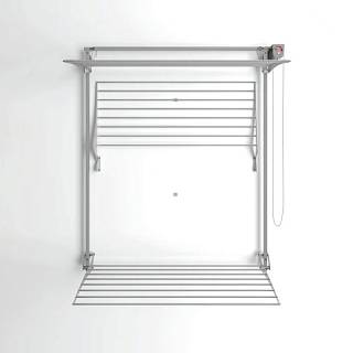 Suszarka do bielizny 3-poziomowa Tower z rozkładanymi półkami po prawej stronie,  L-128 cm,  szara Foxydry