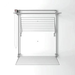 Suszarka do bielizny 3-poziomowa Tower z składanymi półkami lewa,  L-128 cm,  szara Foxydry