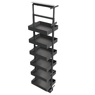 Stelaż do Cargo Aster NV 300mm grafit,  6 kosze,  1800-2100 mm Muller