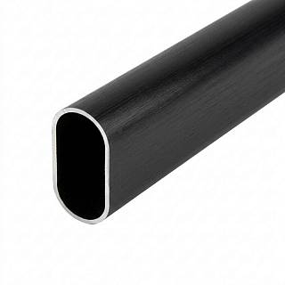 Drążek meblowy owalny Ferro Fiori M 11090 30х15,  L = 3000mm,  szczotka czarna (od 10 szt)