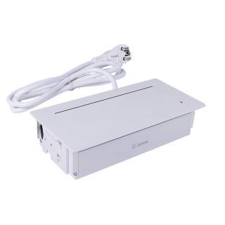 Gniazdo wpuszczane w blat Lumine SPACE 2xgniazda,  2xUSB A+C (30W),  białe NEW