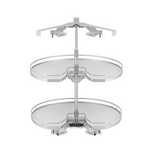 REVO 90 ARENA Classic Silver/ 800 x 800/ szare,  półki do szafki narożnej (05.2206.KPL/80/S) Peka